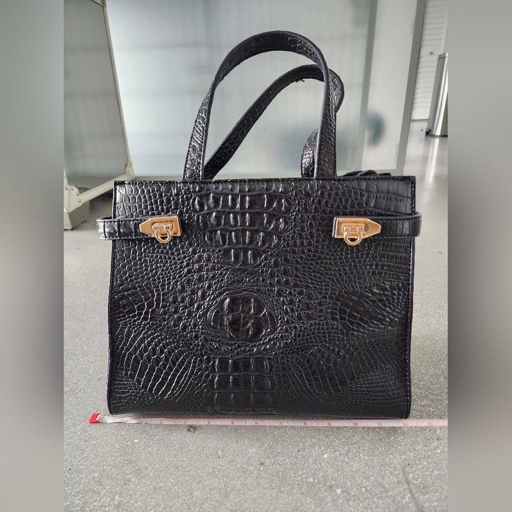 Crocodile embossed purse
